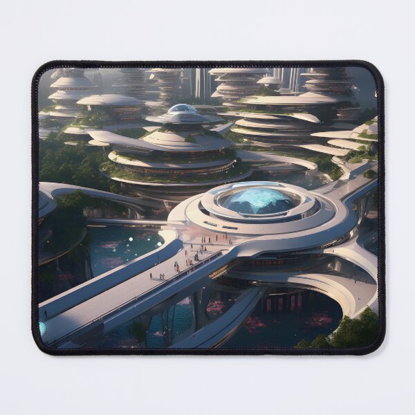 Item preview, Futuristic Space Colony | Digital Art designed and sold by Shirtastically.
