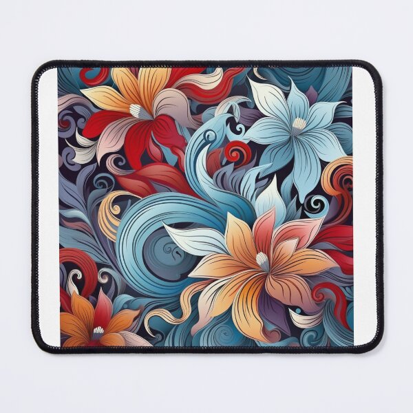 Item preview, Abstraction pretty flowers pattern designed and sold by SmileshareShop.