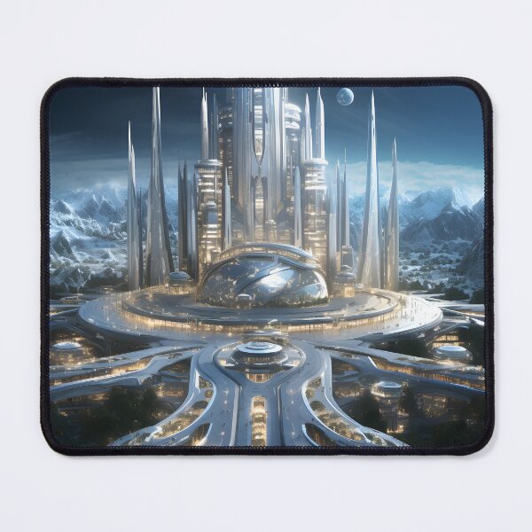 Item preview, Futuristic Space Dwelling | Digital Art Poster designed and sold by Shirtastically.