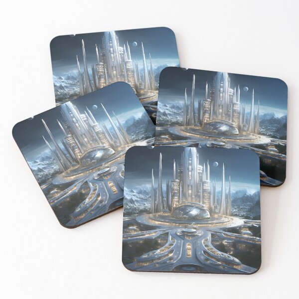 Item preview, Futuristic Space Dwelling | Digital Art Poster designed and sold by Shirtastically.