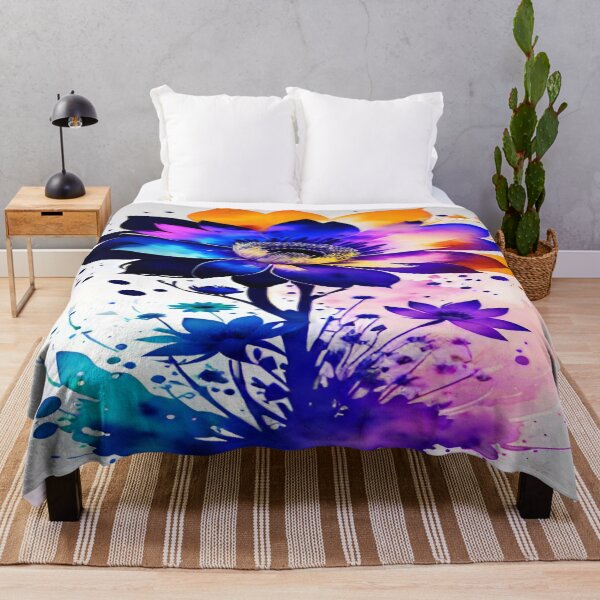 Item preview, Flor azul dinámica con núcleo vibrante designed and sold by Simple-Art-work.