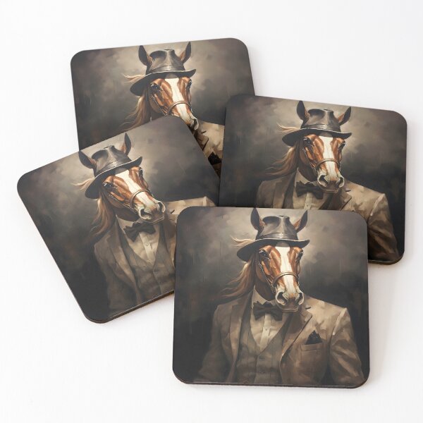 Item preview, Horse Portrait Dapper Animal Art designed and sold by ConfettiSkyArt.