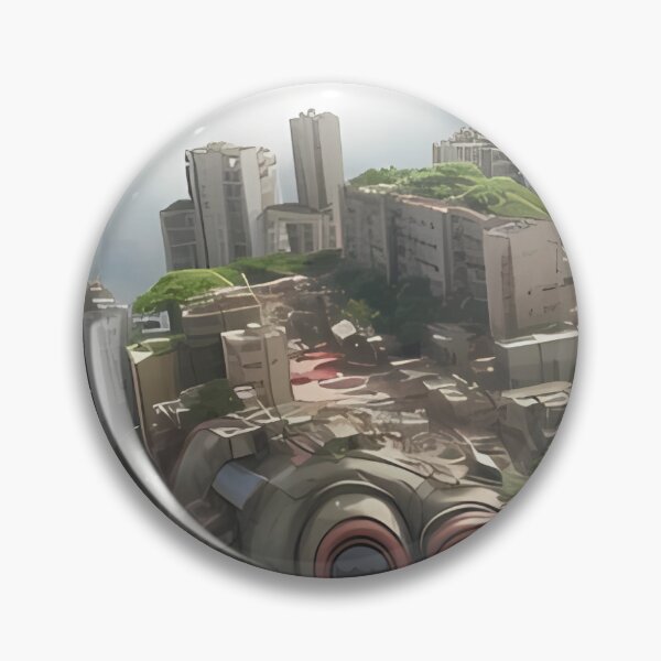 Item preview, a giant monster head in the middle of a city designed and sold by Dark Fantasy Store.