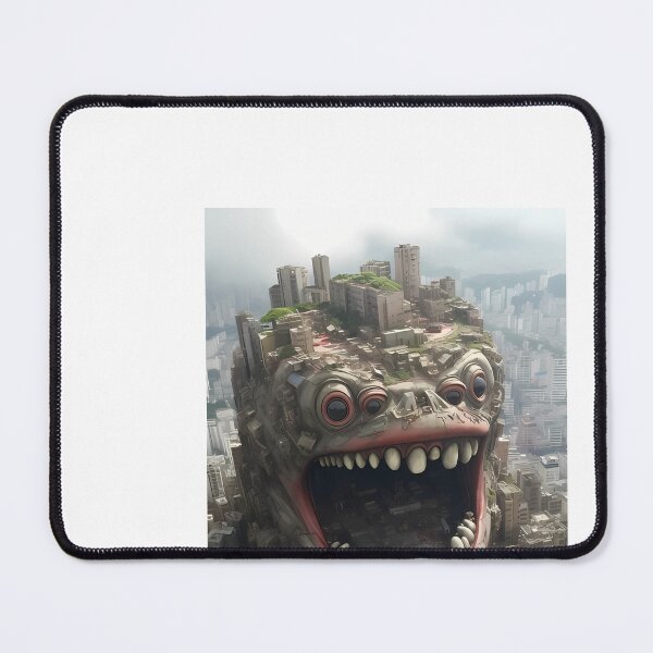 Item preview, a giant monster head in the middle of a city designed and sold by Dark Fantasy Store.
