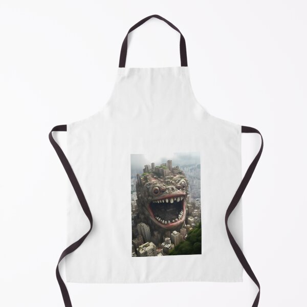 Item preview, a giant monster head in the middle of a city designed and sold by Dark Fantasy Store.
