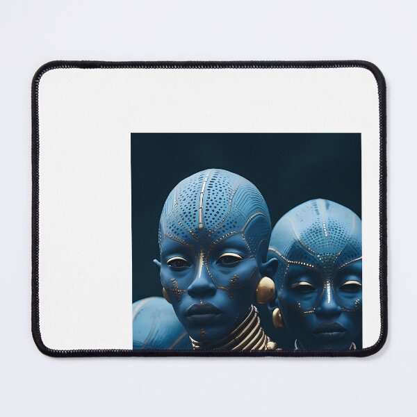Item preview, a group of blue women with gold jewelry designed and sold by Dark Fantasy Store.