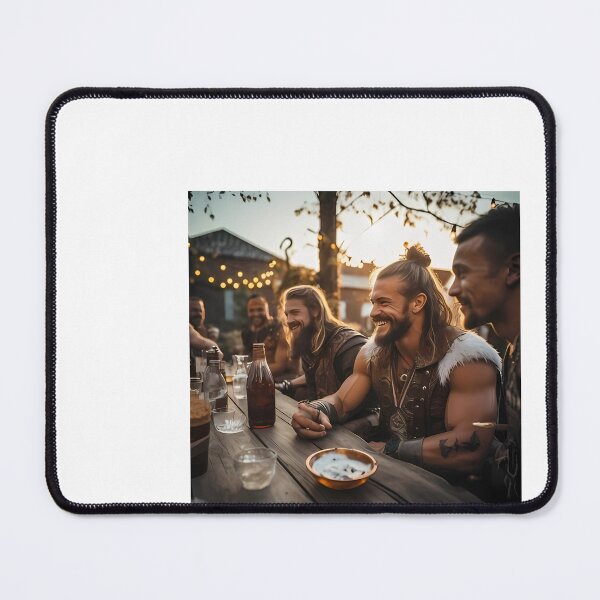 Item preview, a group of men sitting around a wooden table designed and sold by Dark Fantasy Store.