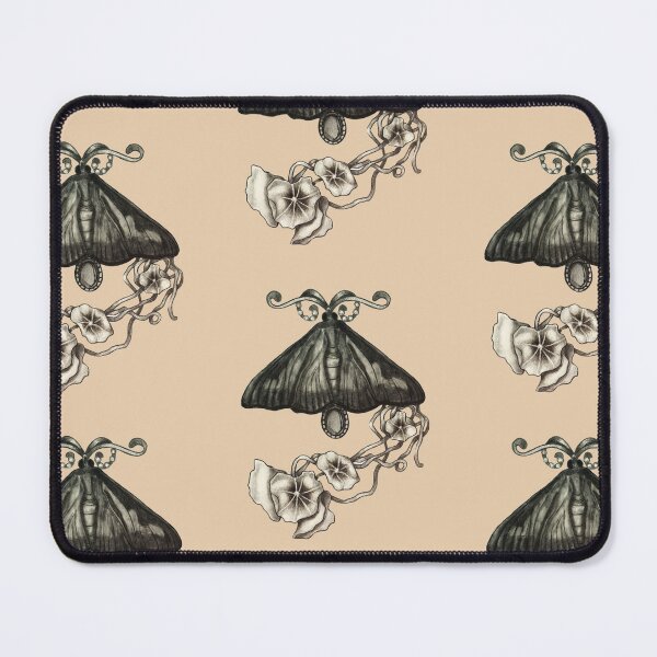 Item preview, Round leaves with black and white moth designed and sold by KnowingWonder.