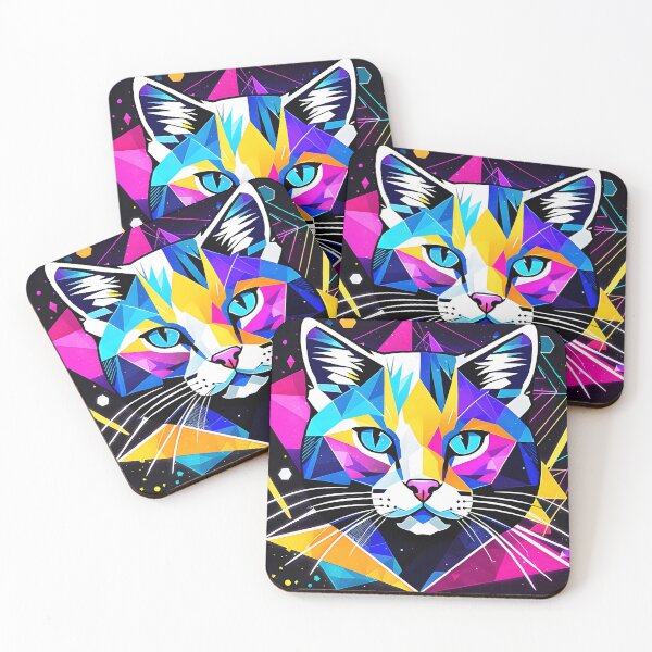 Aperçu de l'œuvre Chat polygonal par Urban Nova Design créée et vendue par UrbanNova.
