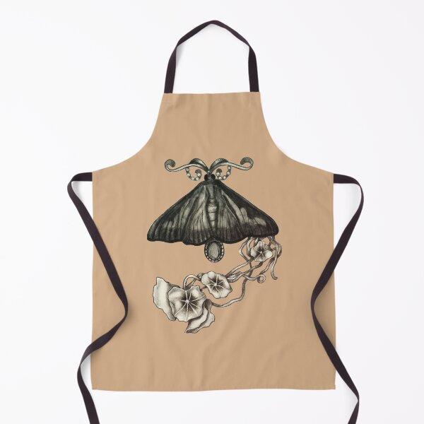 Item preview, Round leaves with black and white moth designed and sold by KnowingWonder.