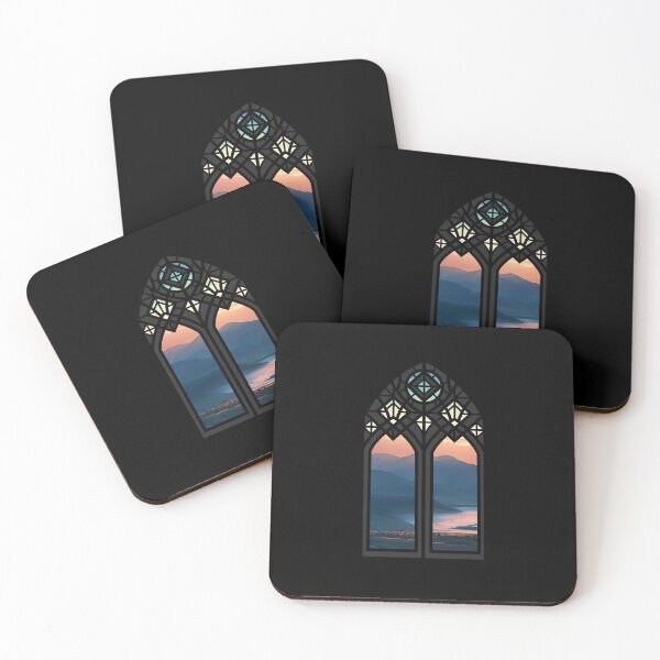 Item preview, Gothic Window Mountain Sunset  designed and sold by katemccarty.