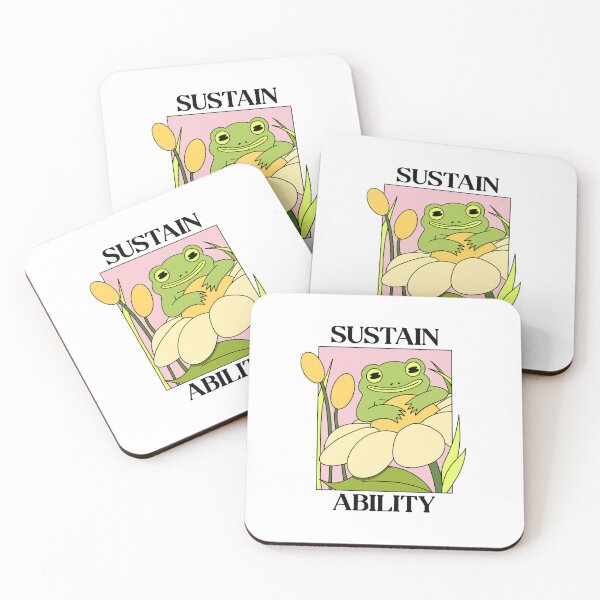 Item preview, Sostenibilidad Happy Green Frog Sit On A Yellow Sunflower designed and sold by pixelplaza.