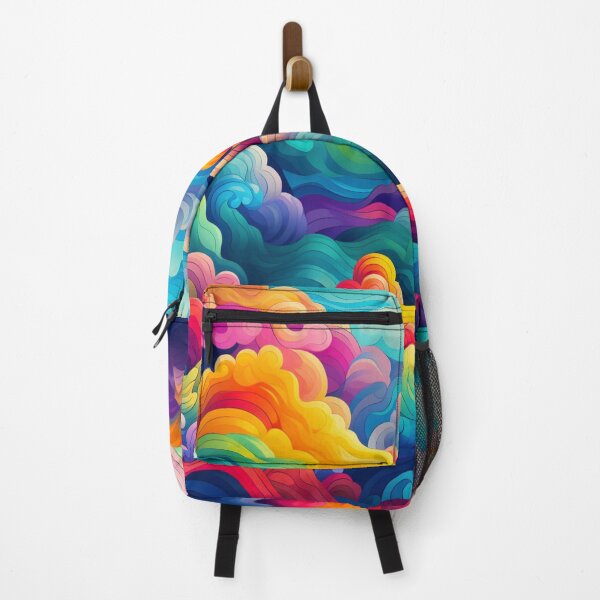 Item preview, Abstraction rainbow waves full of colors pattern designed and sold by SmileshareShop.