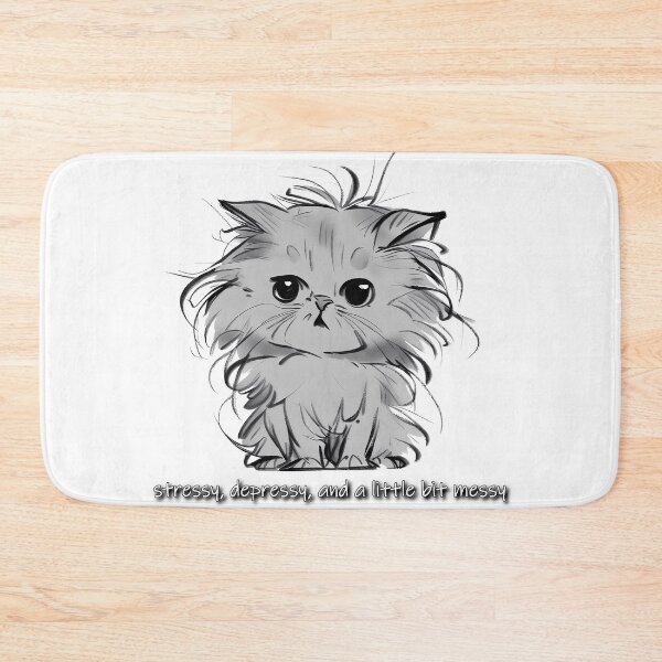 Item preview, Stressy Depressy Messy Cat #1 designed and sold by acdougla17.