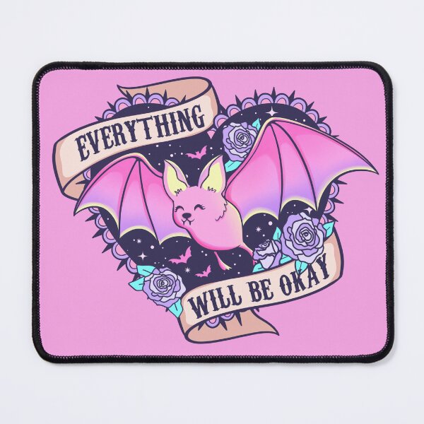 Item preview, Everything Will Be OK Kawaii Goth designed and sold by Pink Pineapple Works.