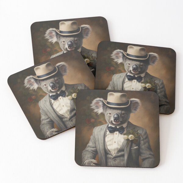 Item preview, Koala Portrait Dapper Animal Art designed and sold by ConfettiSkyArt.