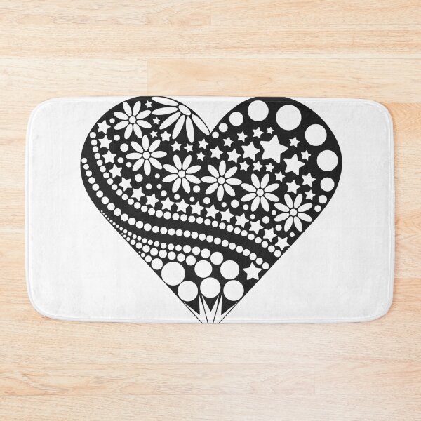 Item preview, Graphic design stencil heart art print designed and sold by dcrc.