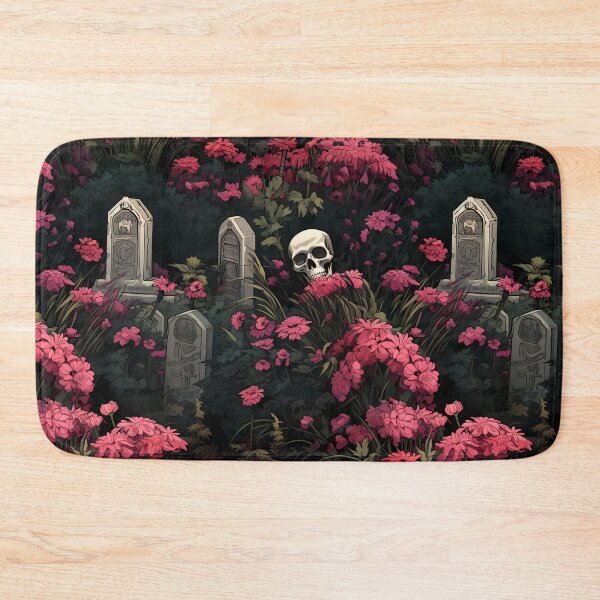 Item preview, Gothic Cemetery Gravestones and Flowers Pattern designed and sold by SchorlCraft.