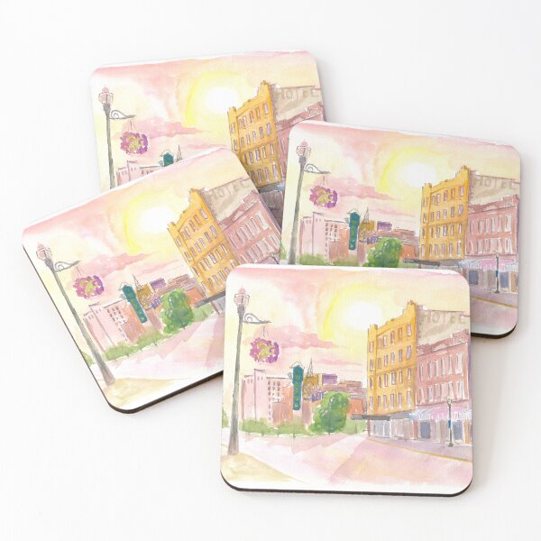 Item preview, Sunset in Fargo Noth Dakota Historic Main Street designed and sold by artshop77.