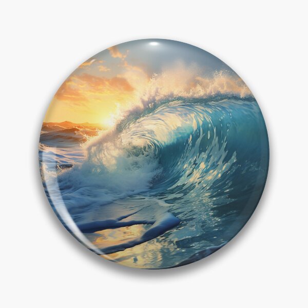 Item preview, Sea Waves Sunset Landscape designed and sold by LudwikeArts.