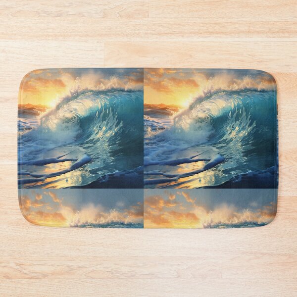 Item preview, Sea Waves Sunset Landscape designed and sold by LudwikeArts.