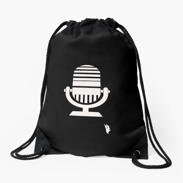 Item preview, White retro microphone sketch  designed and sold by shopBird.