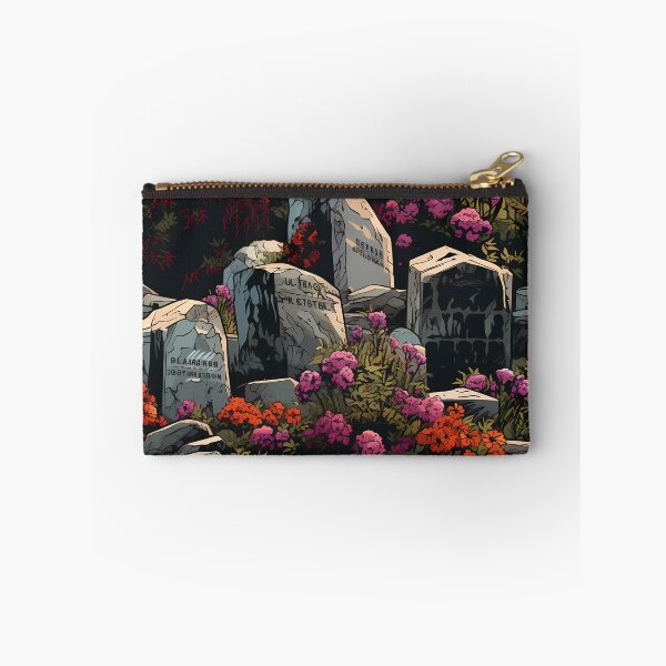 Item preview, Gothic Cemetery Gravestones and Flowers Pattern designed and sold by SchorlCraft.