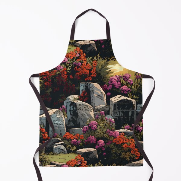 Item preview, Gothic Cemetery Gravestones and Flowers Pattern designed and sold by SchorlCraft.