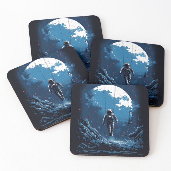Item preview, Parachuting Astronaut designed and sold by ArtisimoStudio.