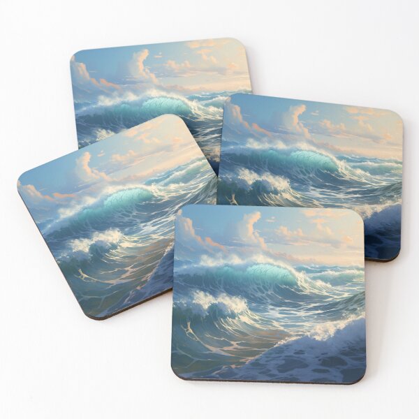 Item preview, Sea Waves Cloudy Day Landscape designed and sold by LudwikeArts.