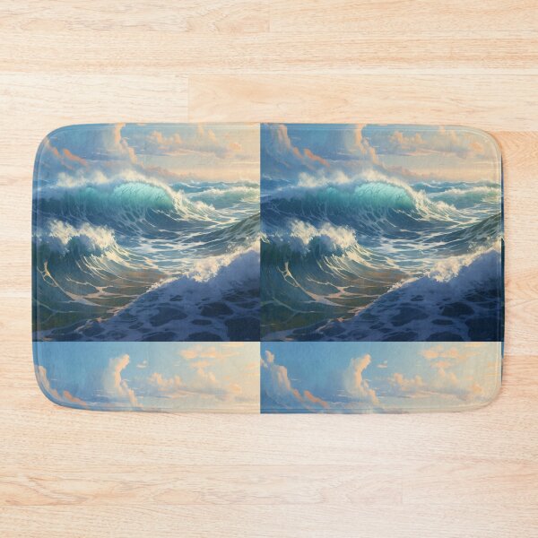 Item preview, Sea Waves Cloudy Day Landscape designed and sold by LudwikeArts.