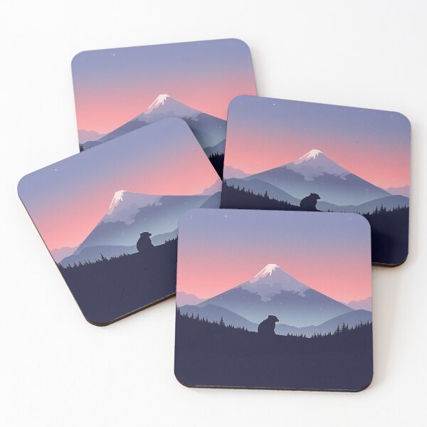 Artikelvorschau, Rückansicht eines Bären unter dem Berg Fuji während der blauen Stunde entworfen und verkauft von sakurashorty.