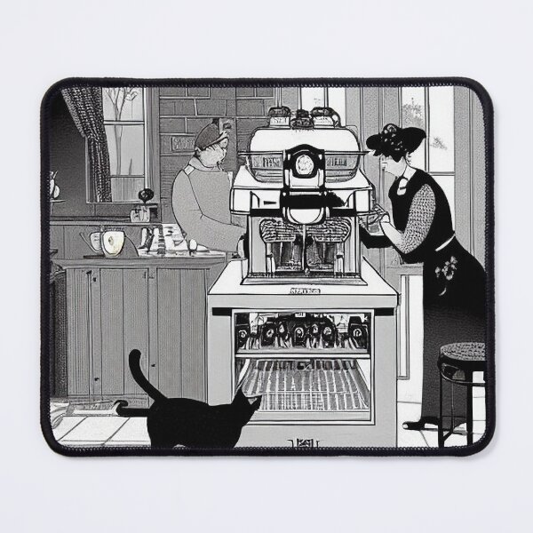 Item preview, The Barista Cat and the Espresso I designed and sold by dibsmft.