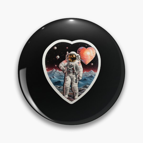 Item preview, Heart Astronaut Sticker designed and sold by ArtisimoStudio.
