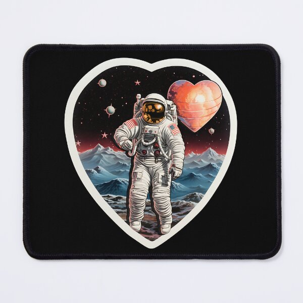 Item preview, Heart Astronaut Sticker designed and sold by ArtisimoStudio.