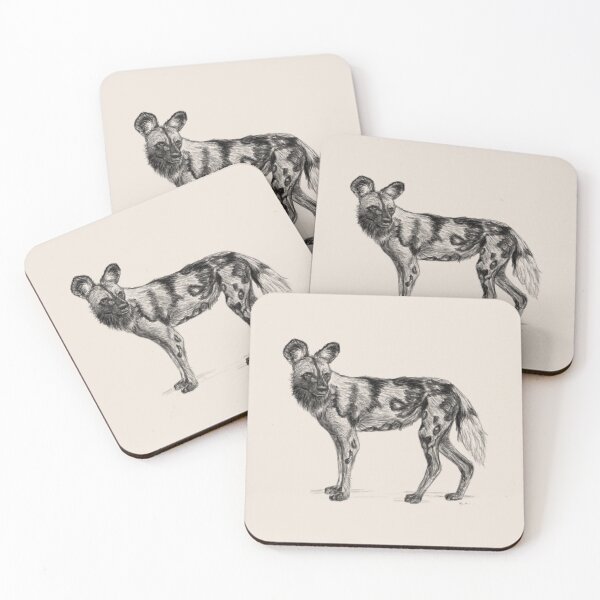Item preview, African Wild Dog (Realistic Pencil Drawing) | Safari Sketches designed and sold by flypigart.