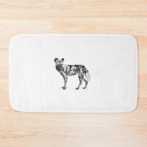 Item preview, African Wild Dog (Realistic Pencil Drawing) | Safari Sketches designed and sold by flypigart.