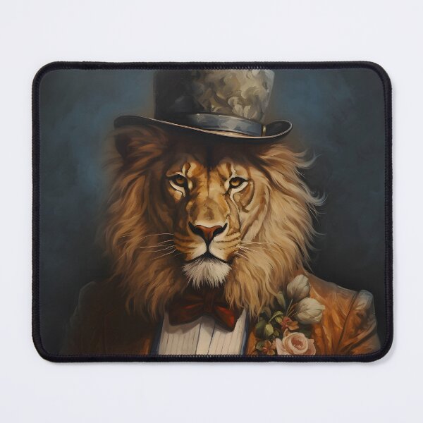 Item preview, Lion Portrait Dapper Animal Art designed and sold by ConfettiSkyArt.