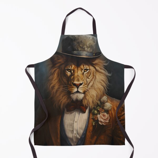Item preview, Lion Portrait Dapper Animal Art designed and sold by ConfettiSkyArt.