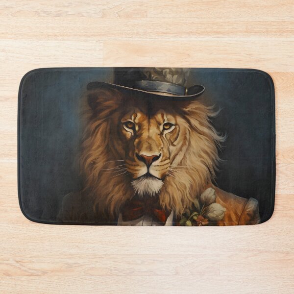 Item preview, Lion Portrait Dapper Animal Art designed and sold by ConfettiSkyArt.