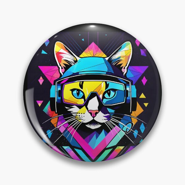 Item preview, Cyber Space Polygonal Cat by Urban Nova Design designed and sold by UrbanNova.