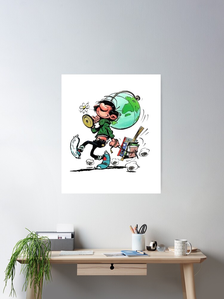 Thumbnail 2 of 3, Poster, Gaston lagaffe designed and sold by Mieloreuse.