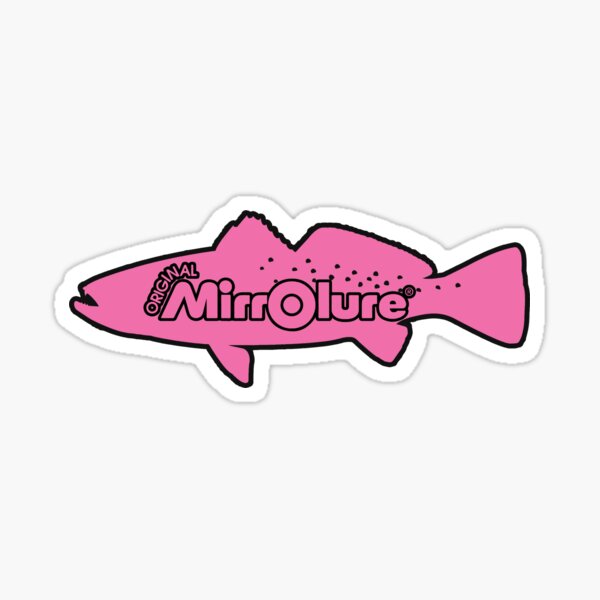 Vista previa del artículo con la obra «Pegatina de trucha de mar Mirrorlure en rosa», diseñado y vendido por Mirrolure.