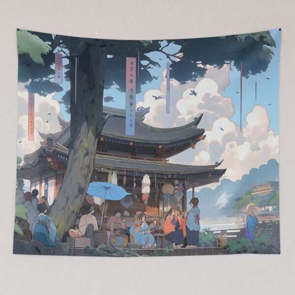 Item preview, Anime Inspired Market Scene designed and sold by dcrc.