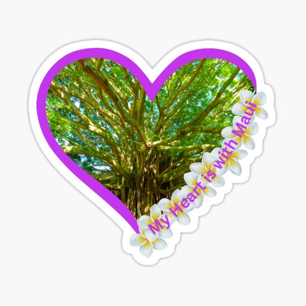 My Heart is with Maui Sticker