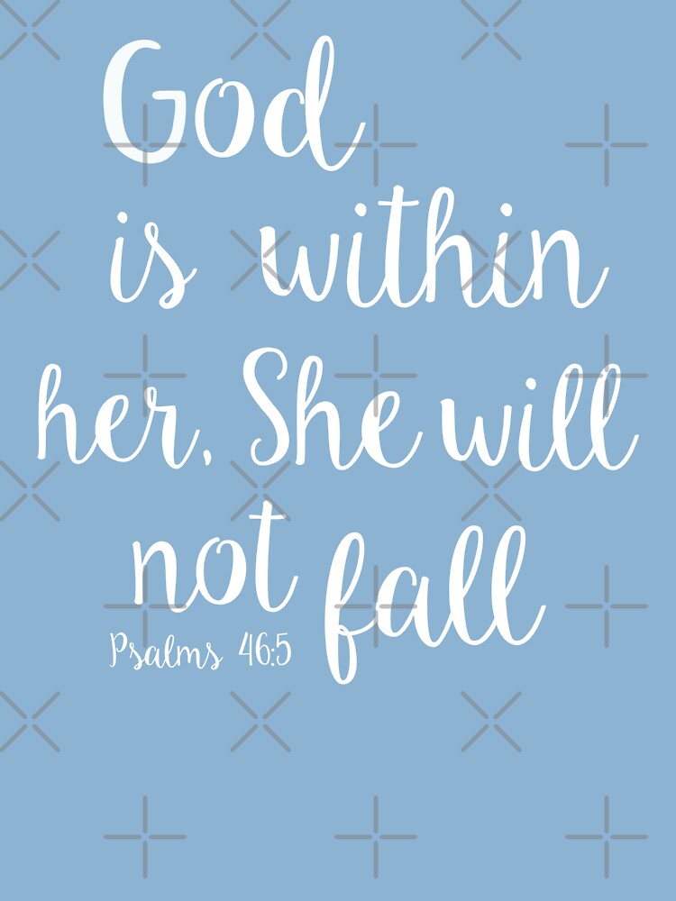 Christian For Her God is WIthin Her She Will Not Fall Psalm 46.5 Addna -  FamsyMall