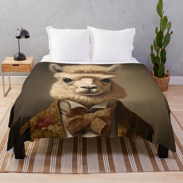 Item preview, Llama Portrait Dapper Animal Art designed and sold by ConfettiSkyArt.