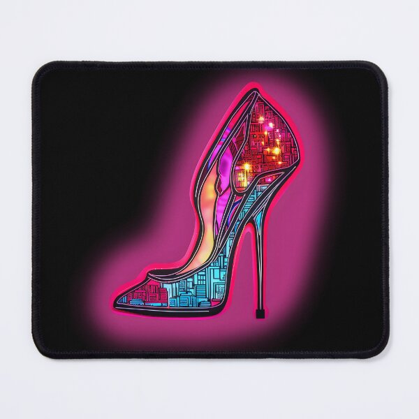 Item preview, neon pink and blue high heel designed and sold by WickyWildLife.