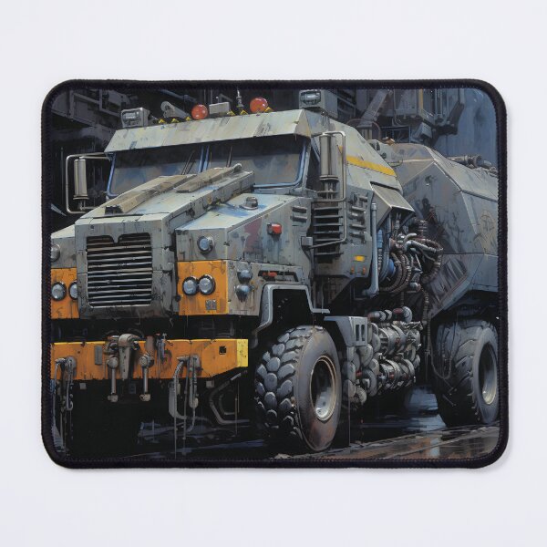 Item preview, Landscape of Post Apocalyptic Futuristic Eight-wheeled Armored Gasoline Truck with Off-road Wheels in Gloomy Futuristic Metropolis with Skyscrapers designed and sold by Je-we.