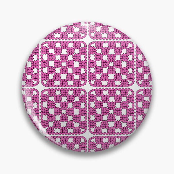 Item preview, Crochet Granny Square Retro Pattern in Hot Pink  designed and sold by Aureusglow.
